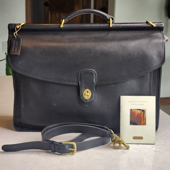 Vintage Black Coach Beekman Briefcase - Picture 1 of 8